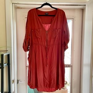 👗 Torrid Mauve Zipper Dress 2x